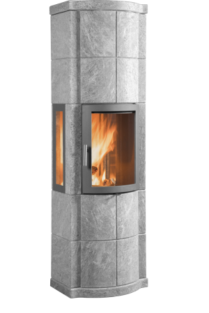 Merethe+ täljstenskamin med sidoglas från Norsk Kleber