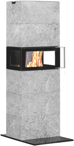 Domino 3+2 täljstenskamin från Norsk Kleber